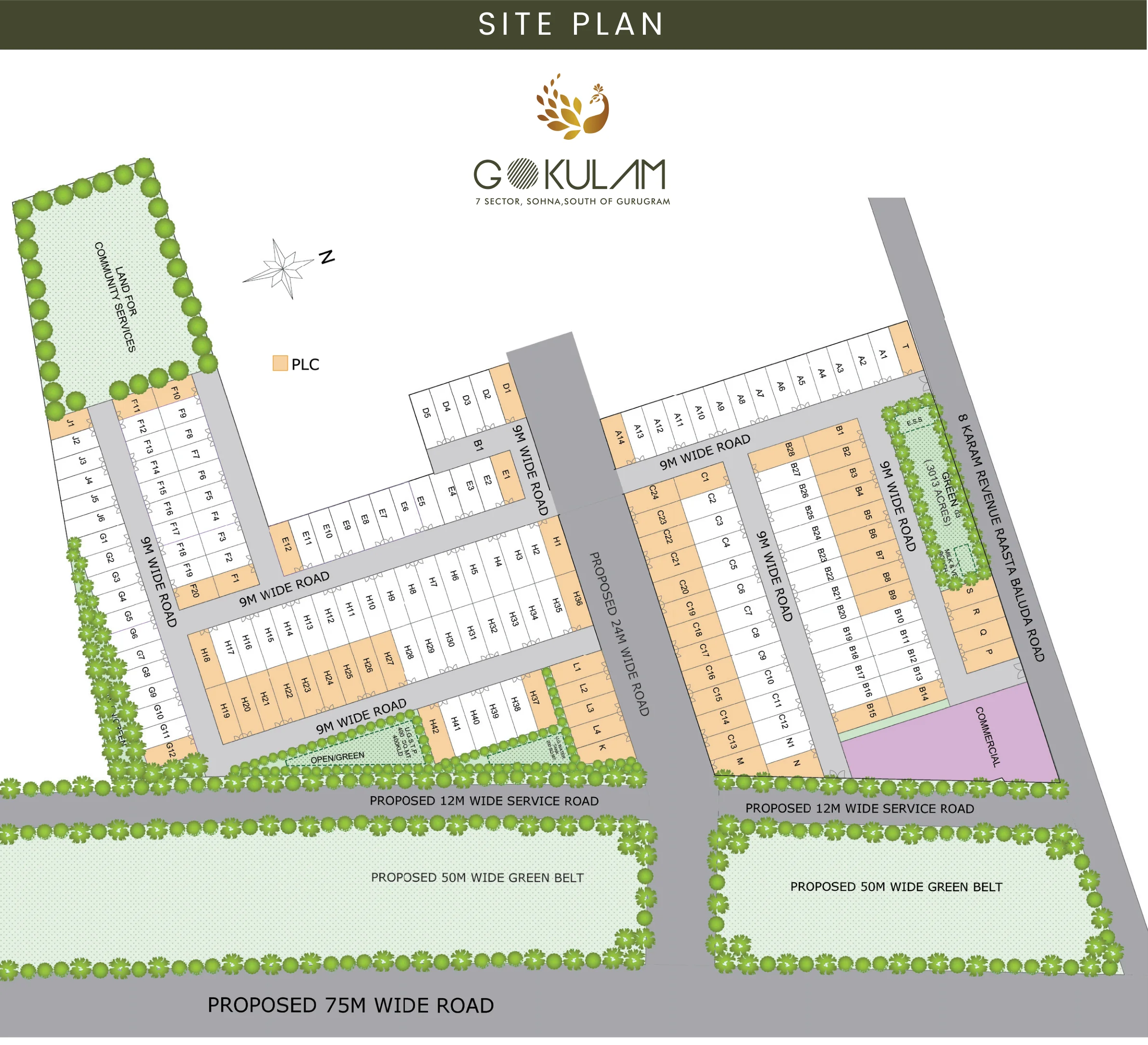Buildcon Gokulam — Site Plan, Sector 7, Sohna