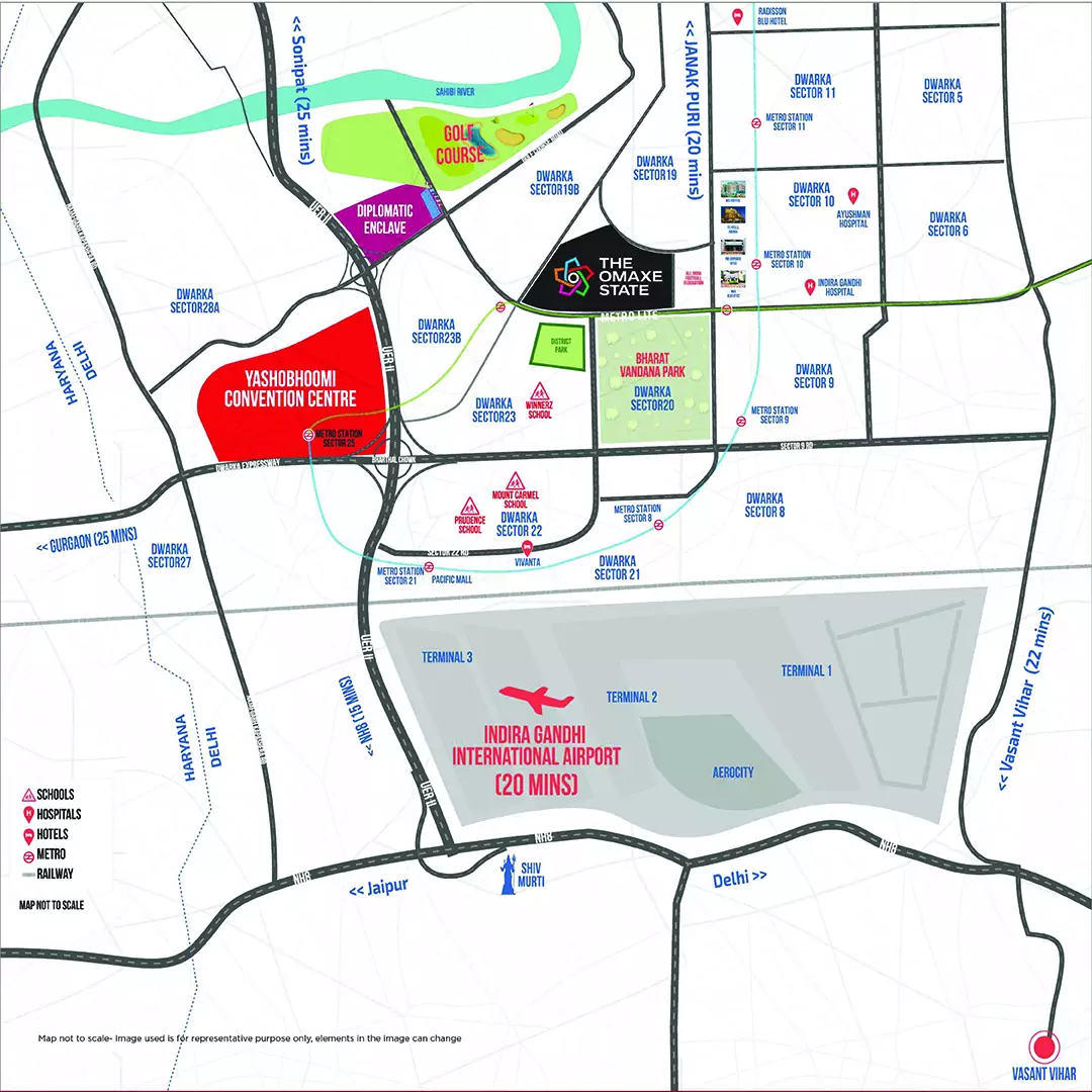 The Omaxe State — Location Map