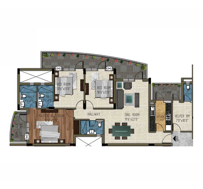 The Elite Residences — Floor Plan 1