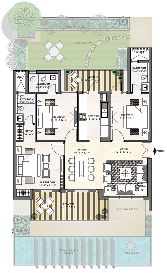 Puri Diplomatic Greens — Floor Plan 1