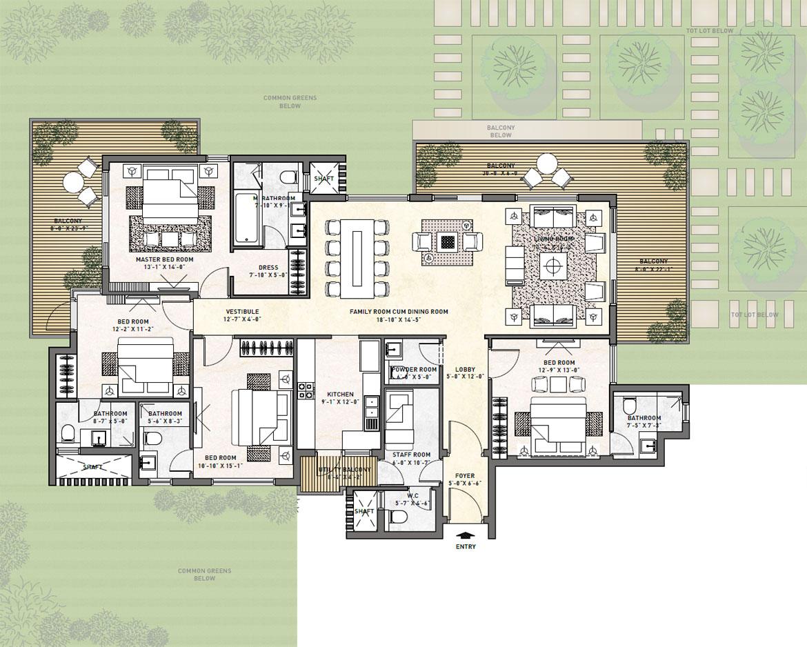 Puri Diplomatic Greens — Floor Plan 3