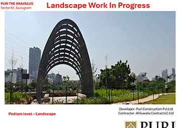 Puri The Aravallis — Podium Landscape Work in Progress