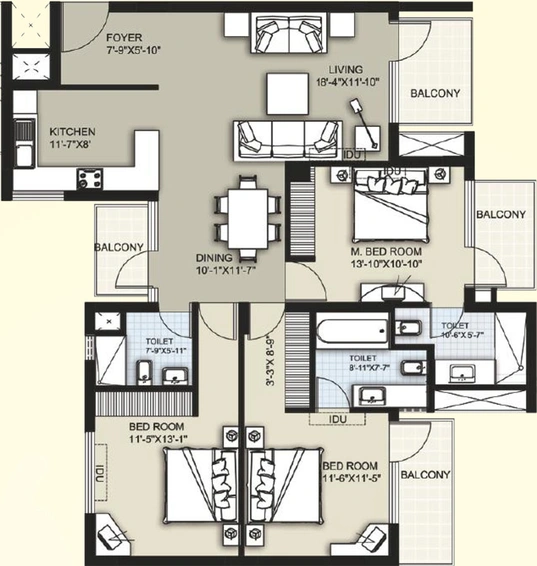Raheja Atharva — Floor Plan 1