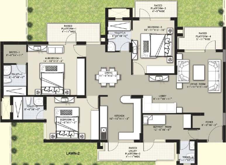 Raheja Atharva — Floor Plan 4