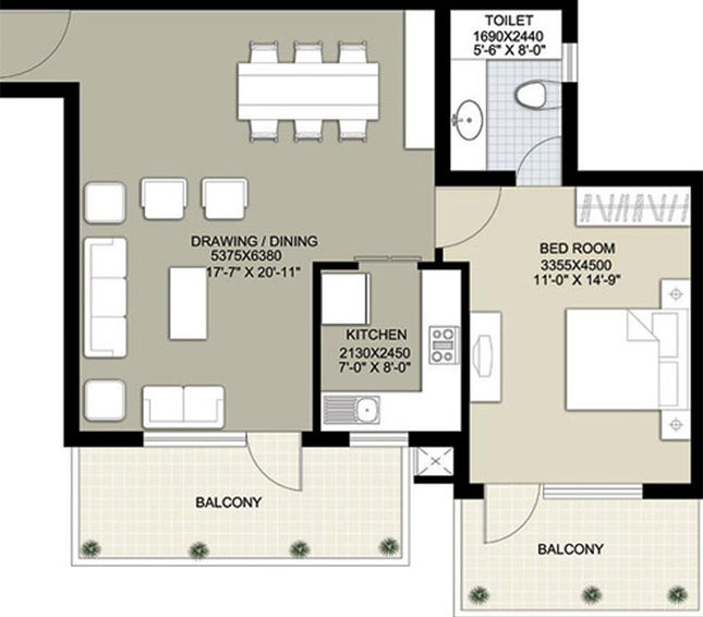 Raheja Navodaya — Floor Plan 1