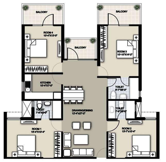 Raheja Sampada — Floor Plan 2
