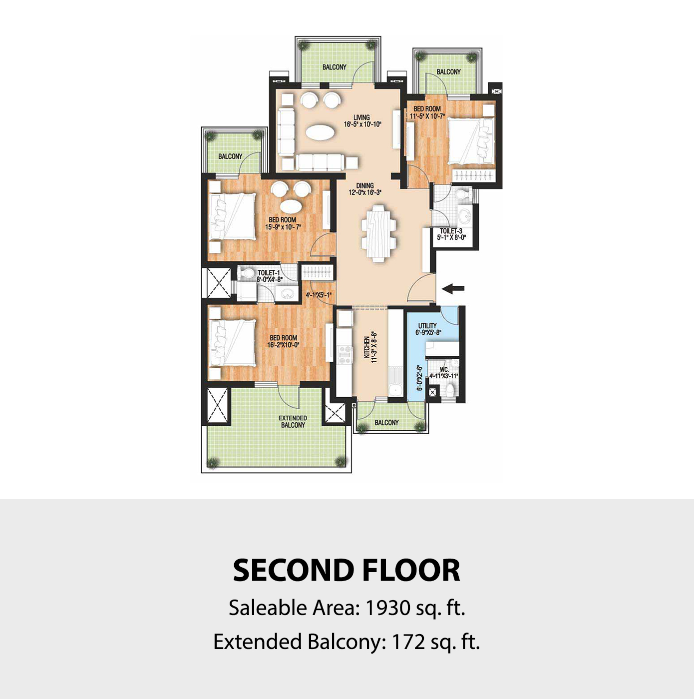 Raheja Vedaanta — Floor Plan 3