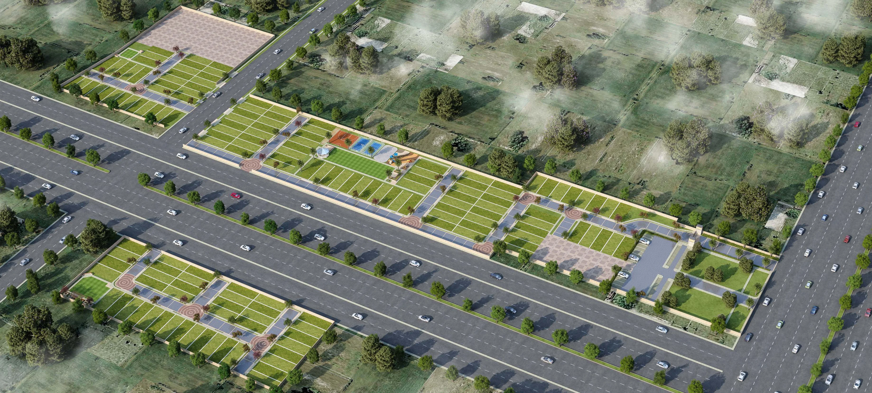 ROF JBP Green Meadows — Aerial Master Plan View