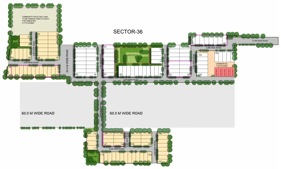 ROF JBP Green Meadows — Site Plan, Sector 36