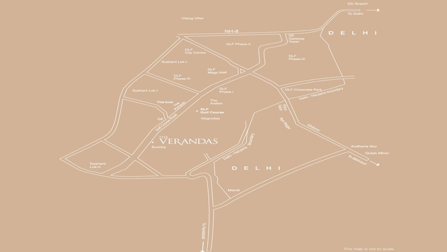 Salcon The Verandas — Location Map, Sector 54