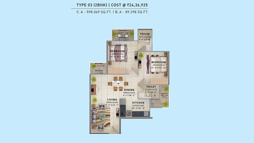 The Millennia 3 — Floor Plan 3