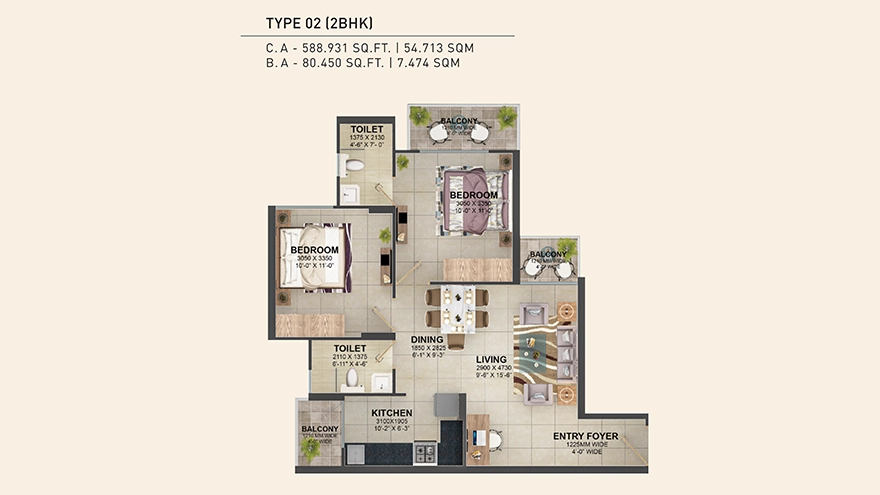 The Millennia 4 — Floor Plan 2