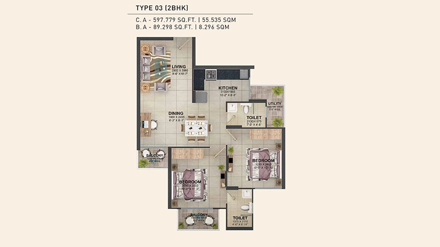 The Millennia 4 — Floor Plan 3