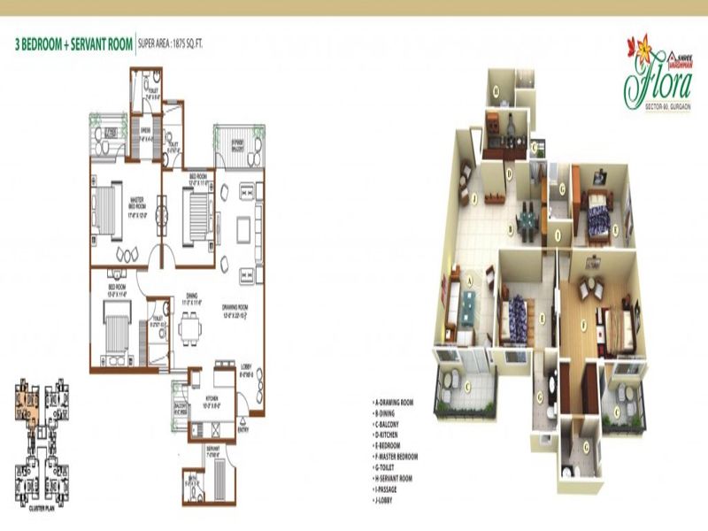 Shree Vardhman Flora — Floor Plan 2