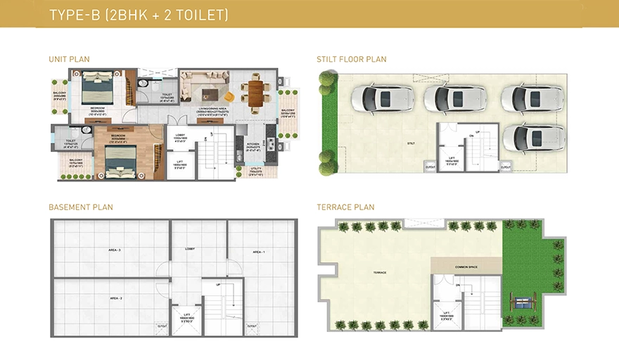Signature Global City 81 — 2 BHK Floor Plan