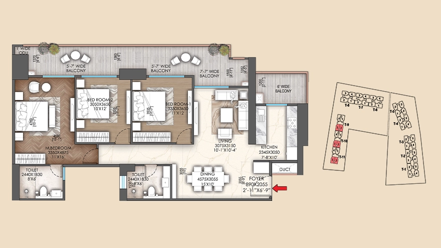 Signature Sarvam — Floor Plan 1