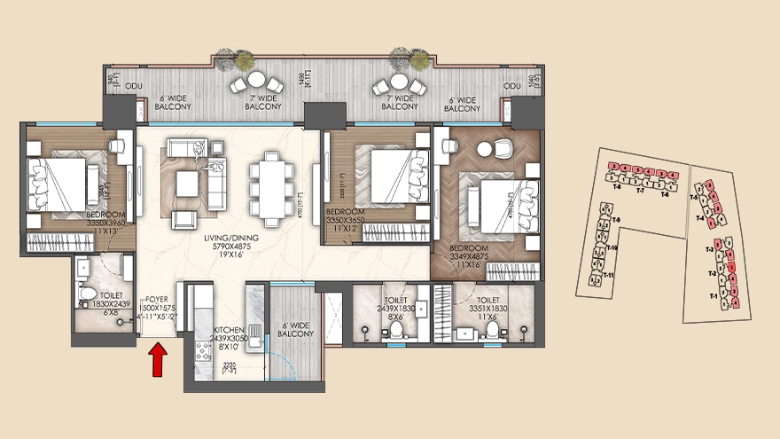 Signature Sarvam — Floor Plan 3
