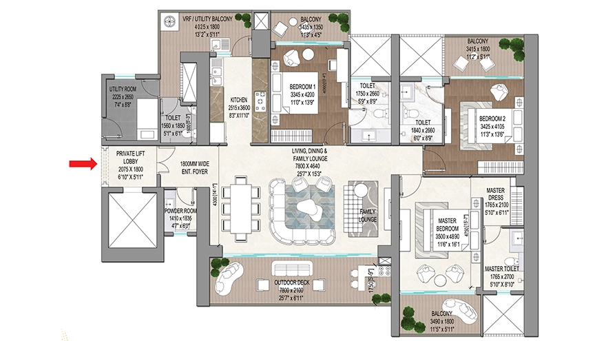 Signature TitaniumSPR — Floor Plan 1