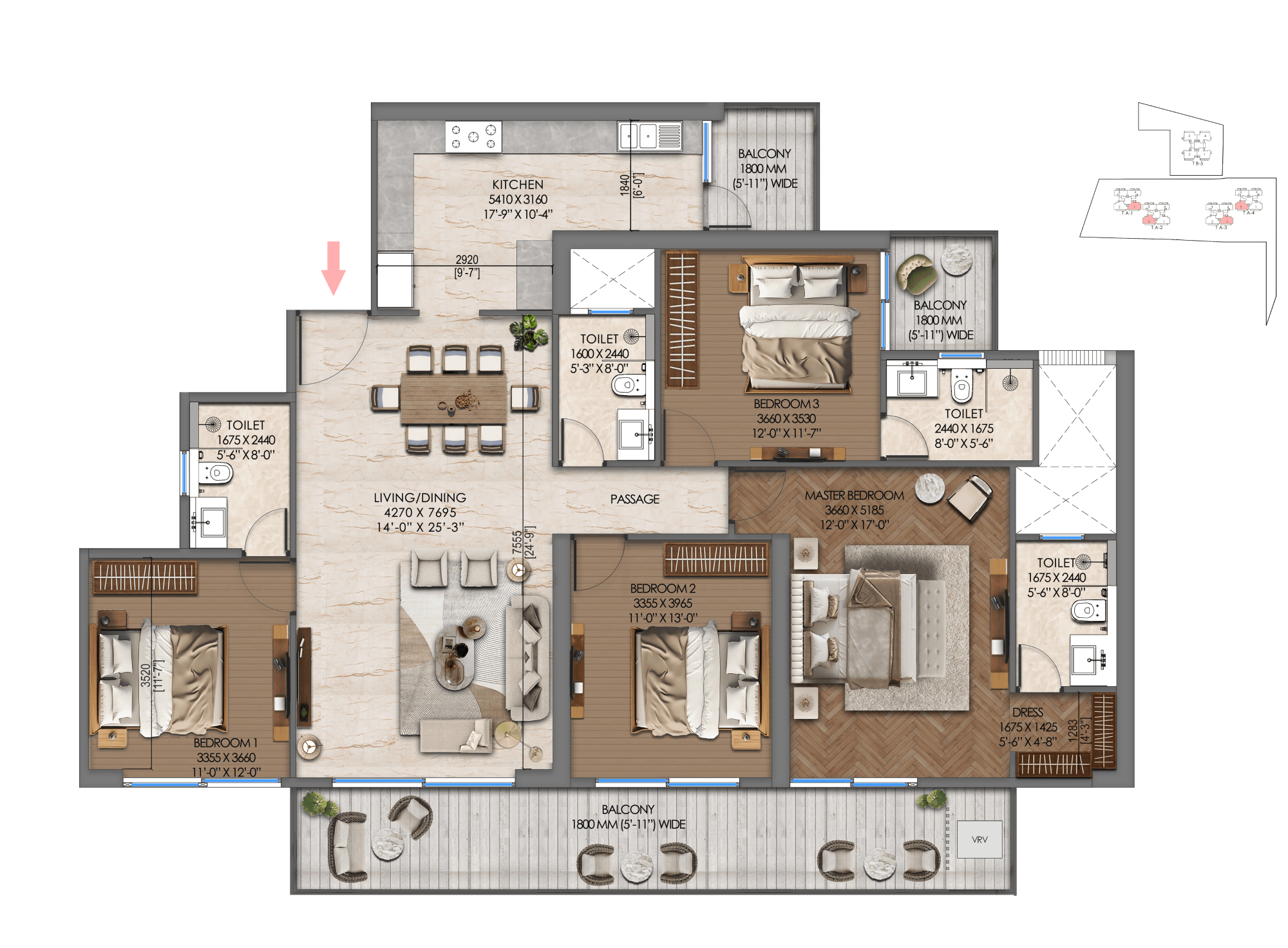 Signature ToninoLamborghini Residences — Floor Plan 3