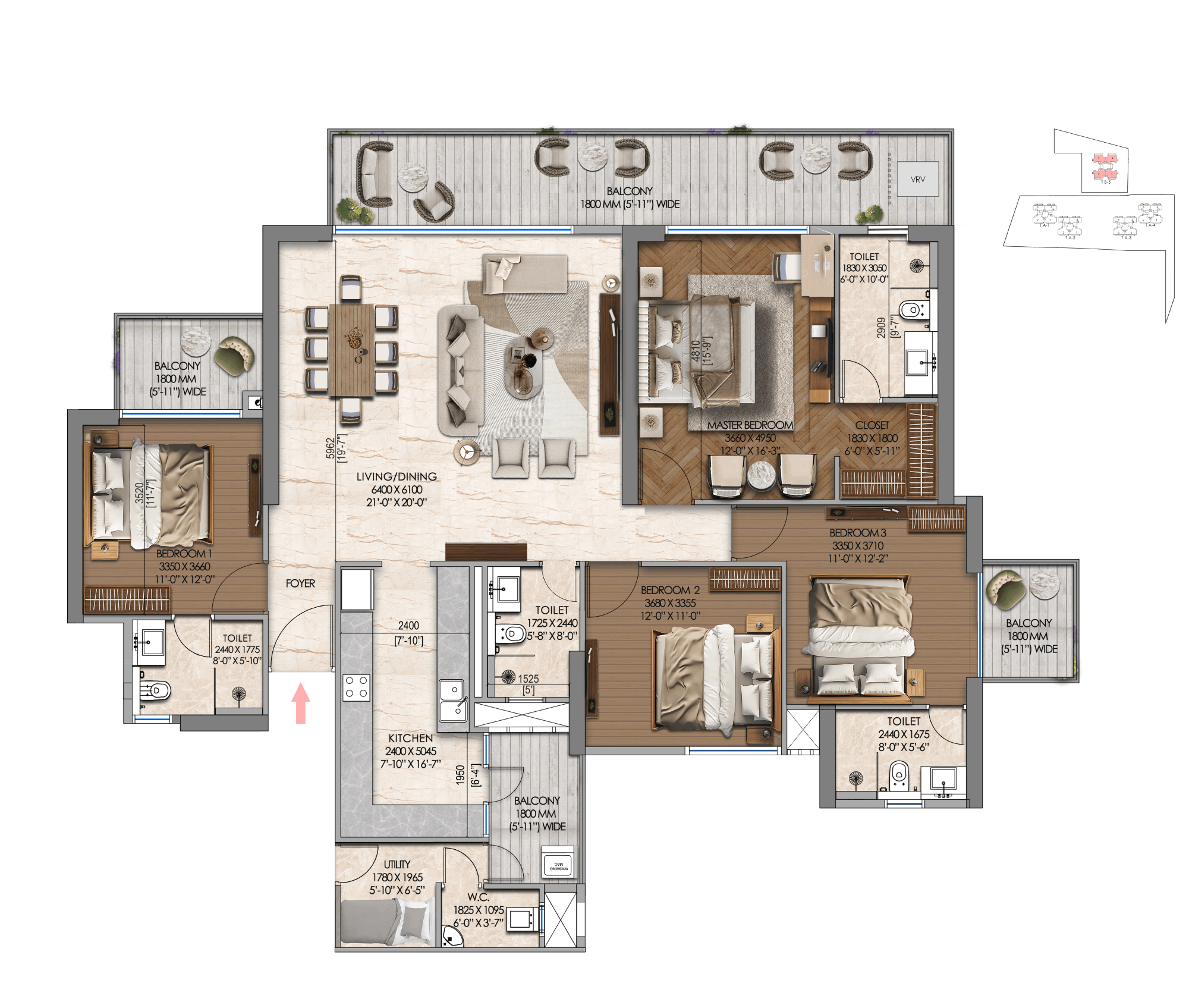 Signature ToninoLamborghini Residences — Floor Plan 4