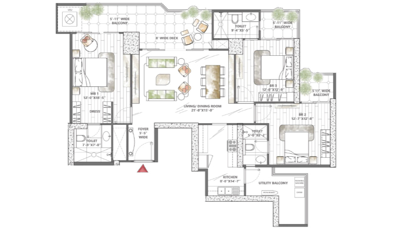 Smartworld Sky Arc — Floor Plan 1