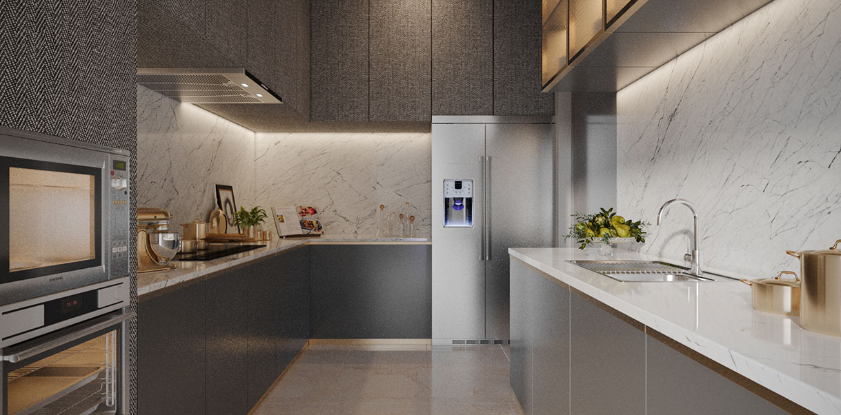Smartworld The Edition — Modular Kitchen, Artistic Impression