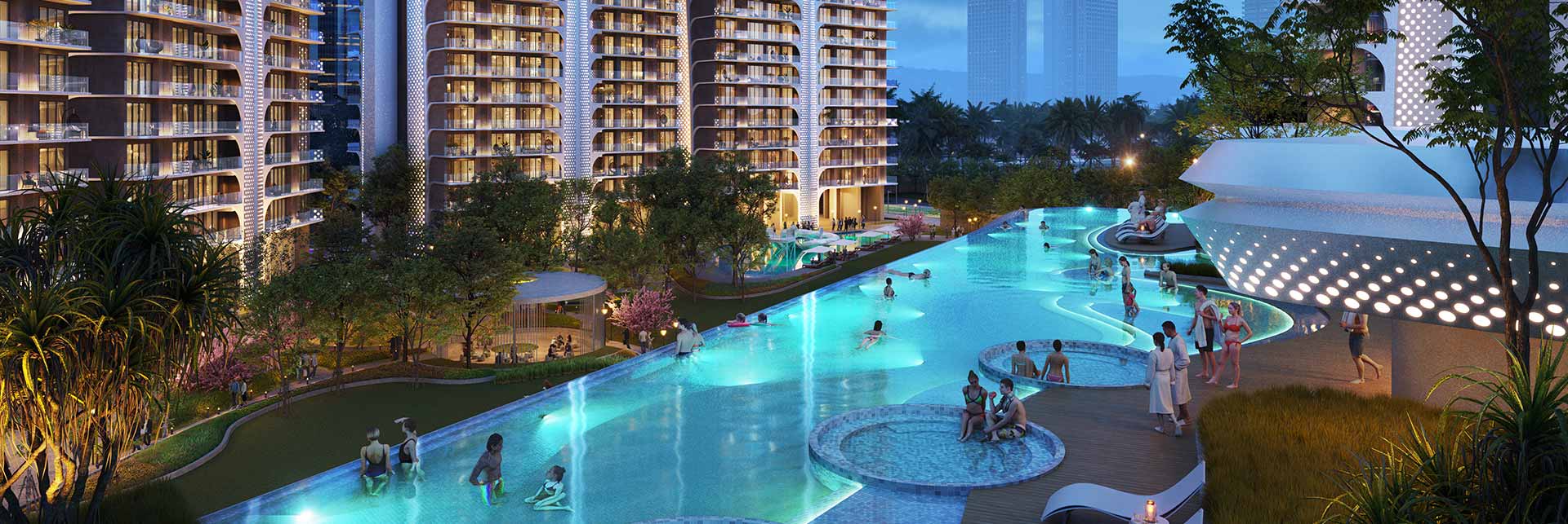 Smartworld The Edition — Rooftop Infinity Pool, Night View