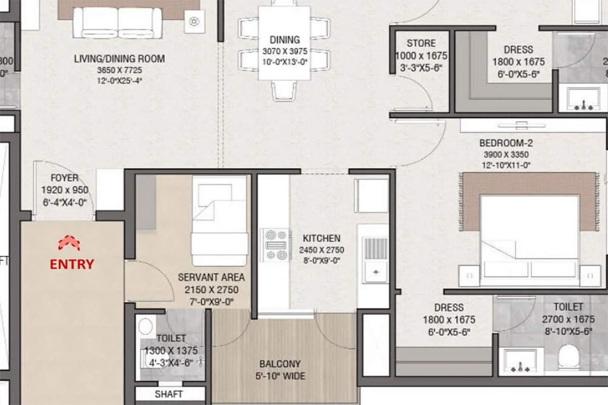 SS Camasa — 4 BHK Unit Plan