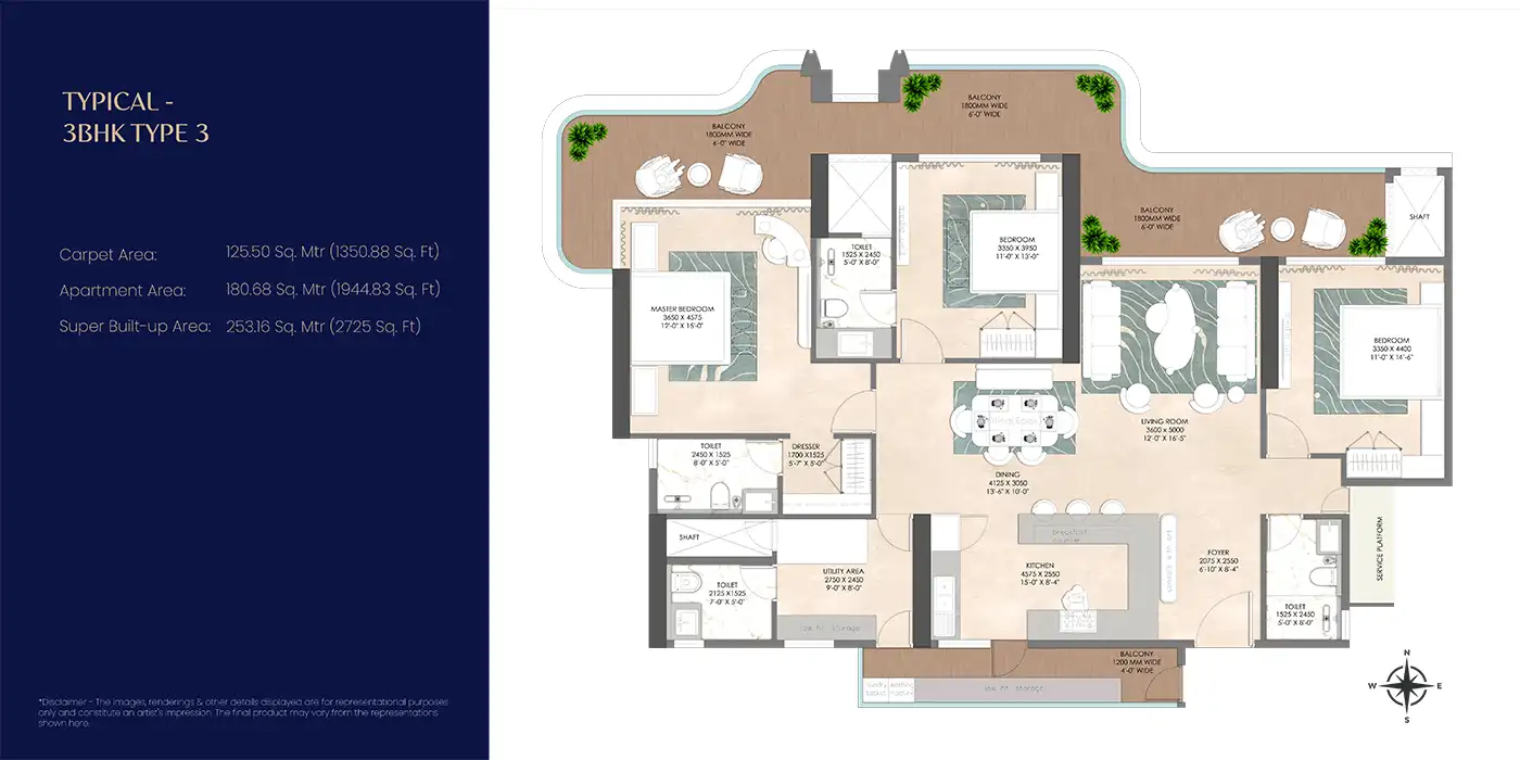 The Oryza — 3.5 BHK
