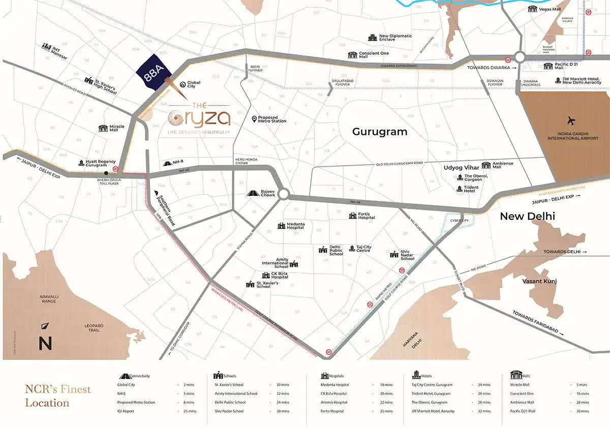 The Oryza — Location Map