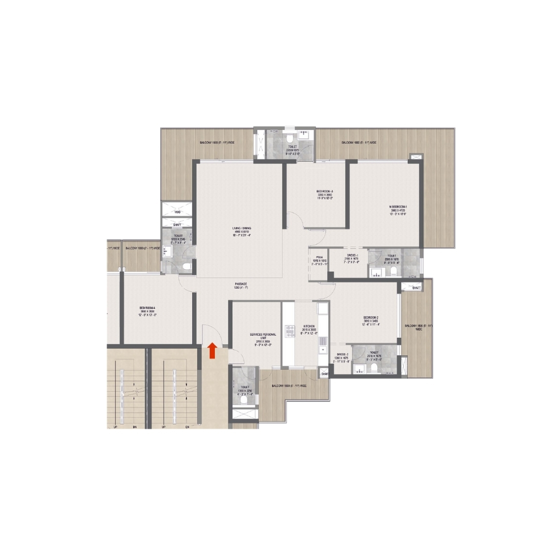 The Palatial — Floor Plan 1