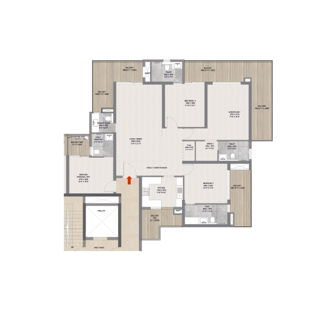 The Palatial — Floor Plan 2