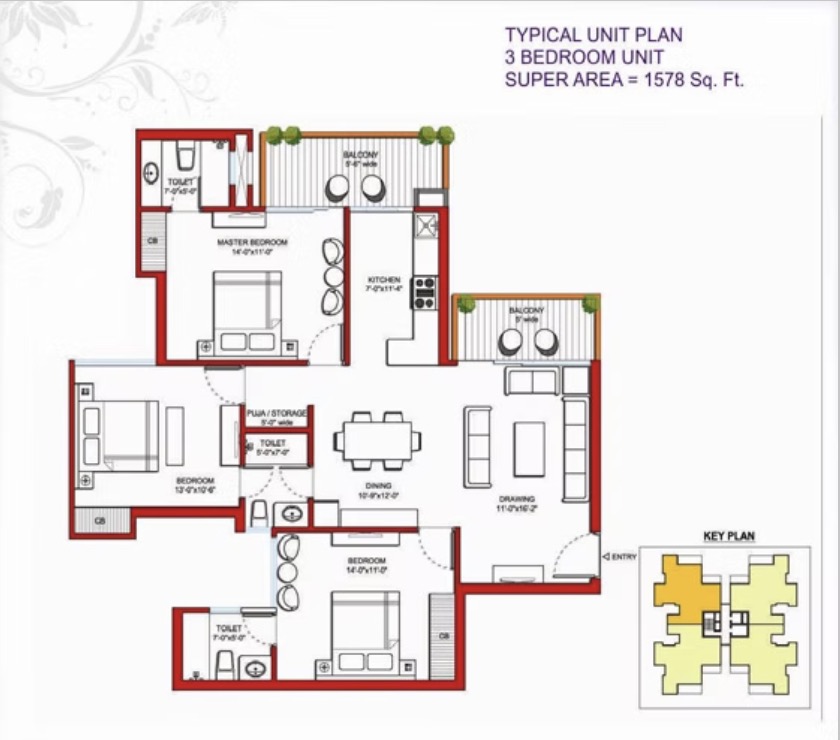 Tulip Violet — Floor Plan 1