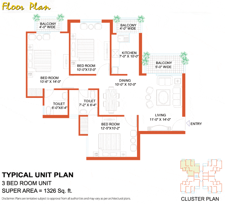 Tulip White — Floor Plan 1