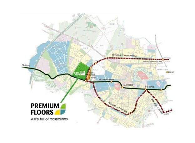 Vatika Premium Floors — Location Map, Sector 82