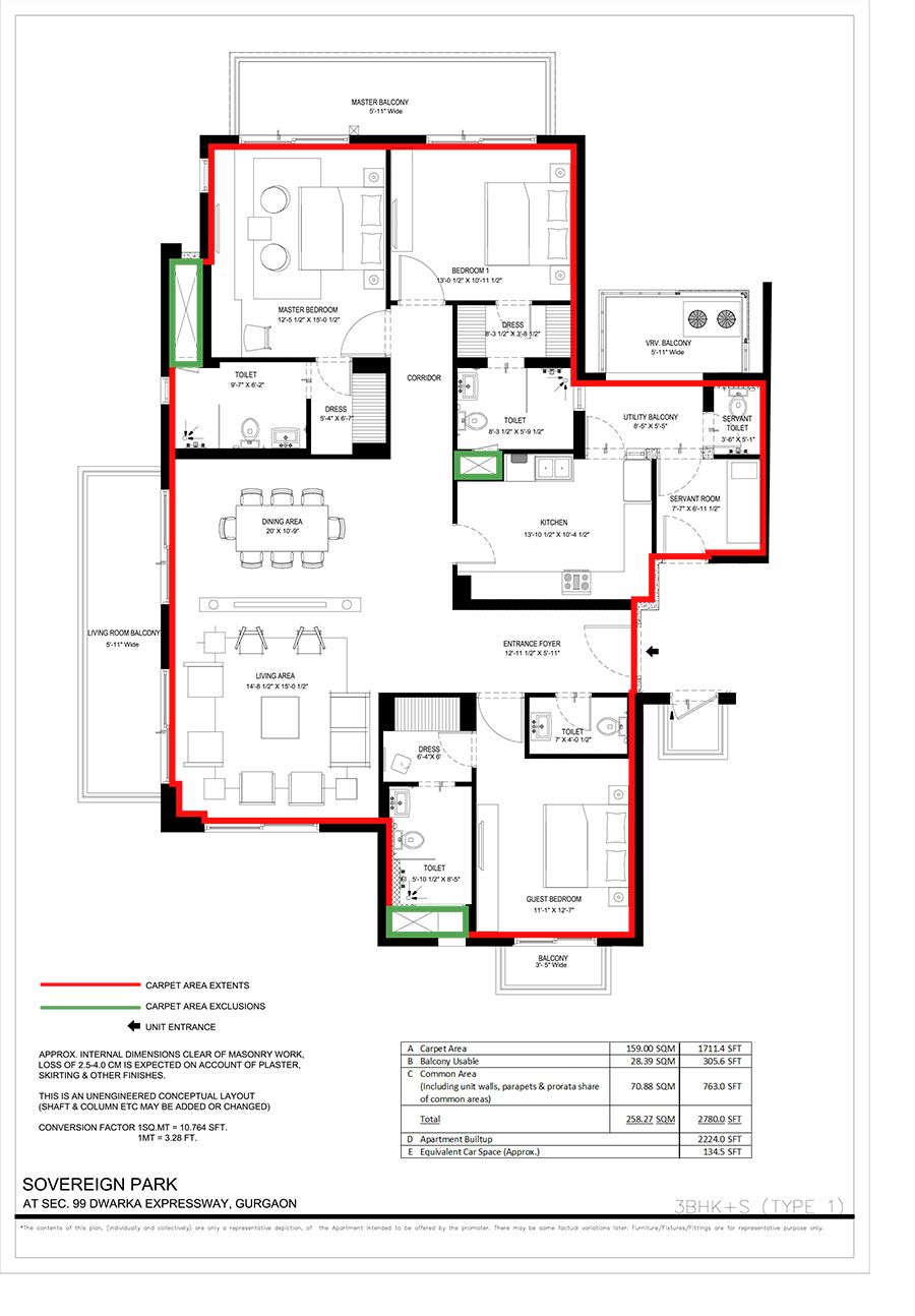 Sovereign Park — Floor Plan 1