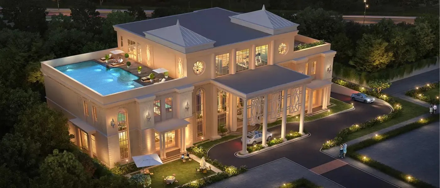 Whiteland Blissville — Clubhouse, Night View