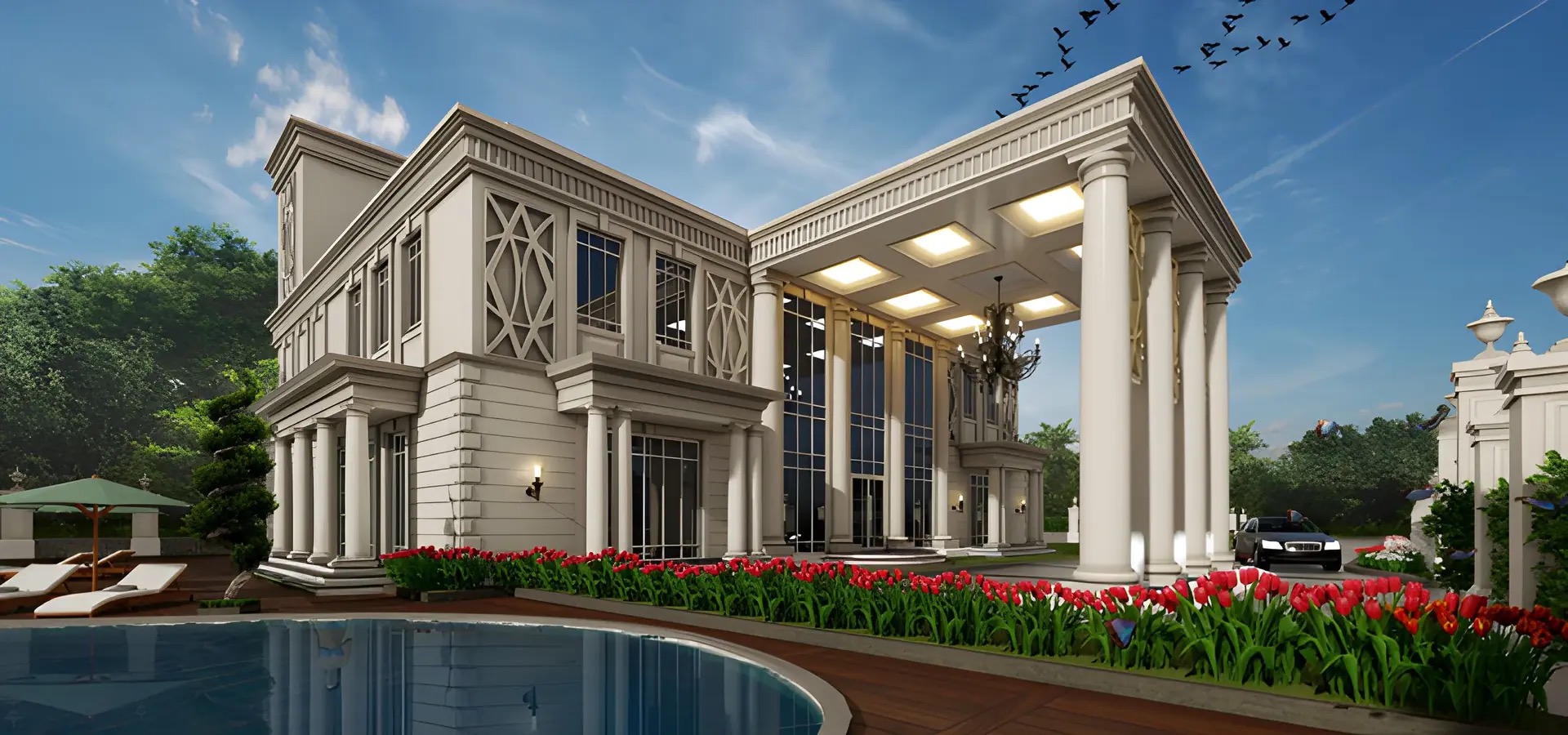 Whiteland Blissville — Clubhouse, Day View